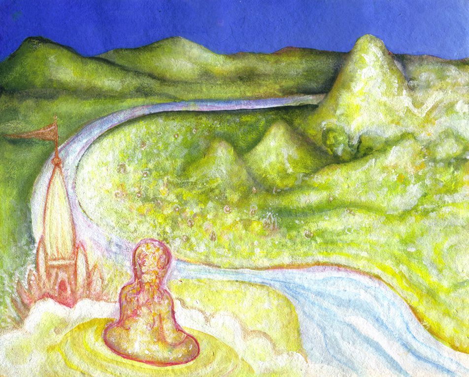 Isha Black 2001 Sadhika Vidhi watches with the clouds as the Mountain sings of the King and the mother awaits the caring ones